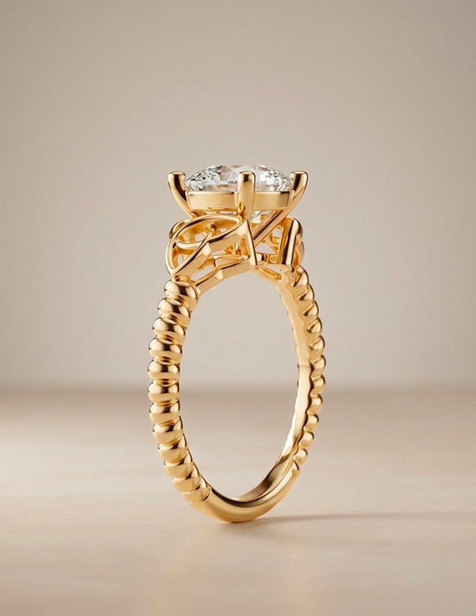 Anillo de compromiso de oro 14 k Amore Mio