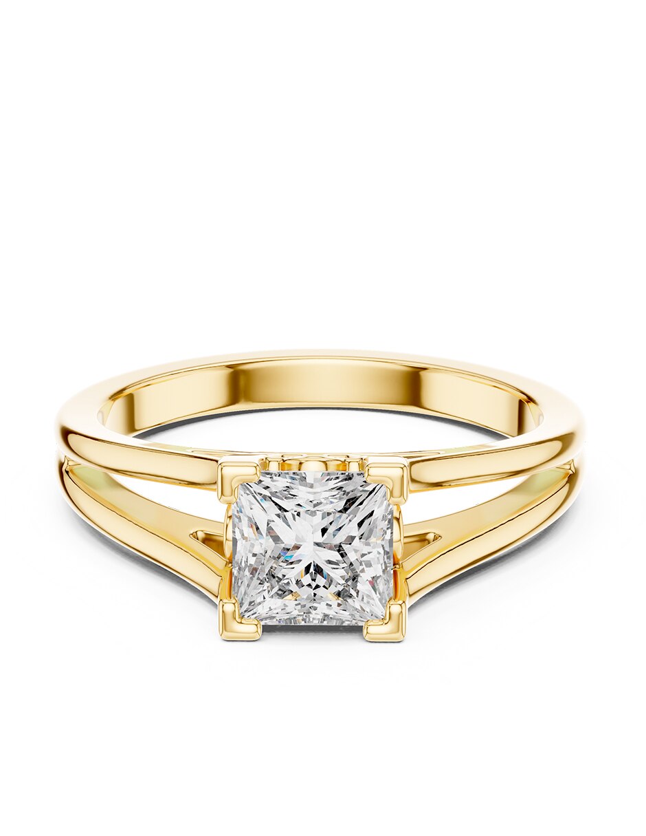 Anillo de compromiso de oro 14 k 1
