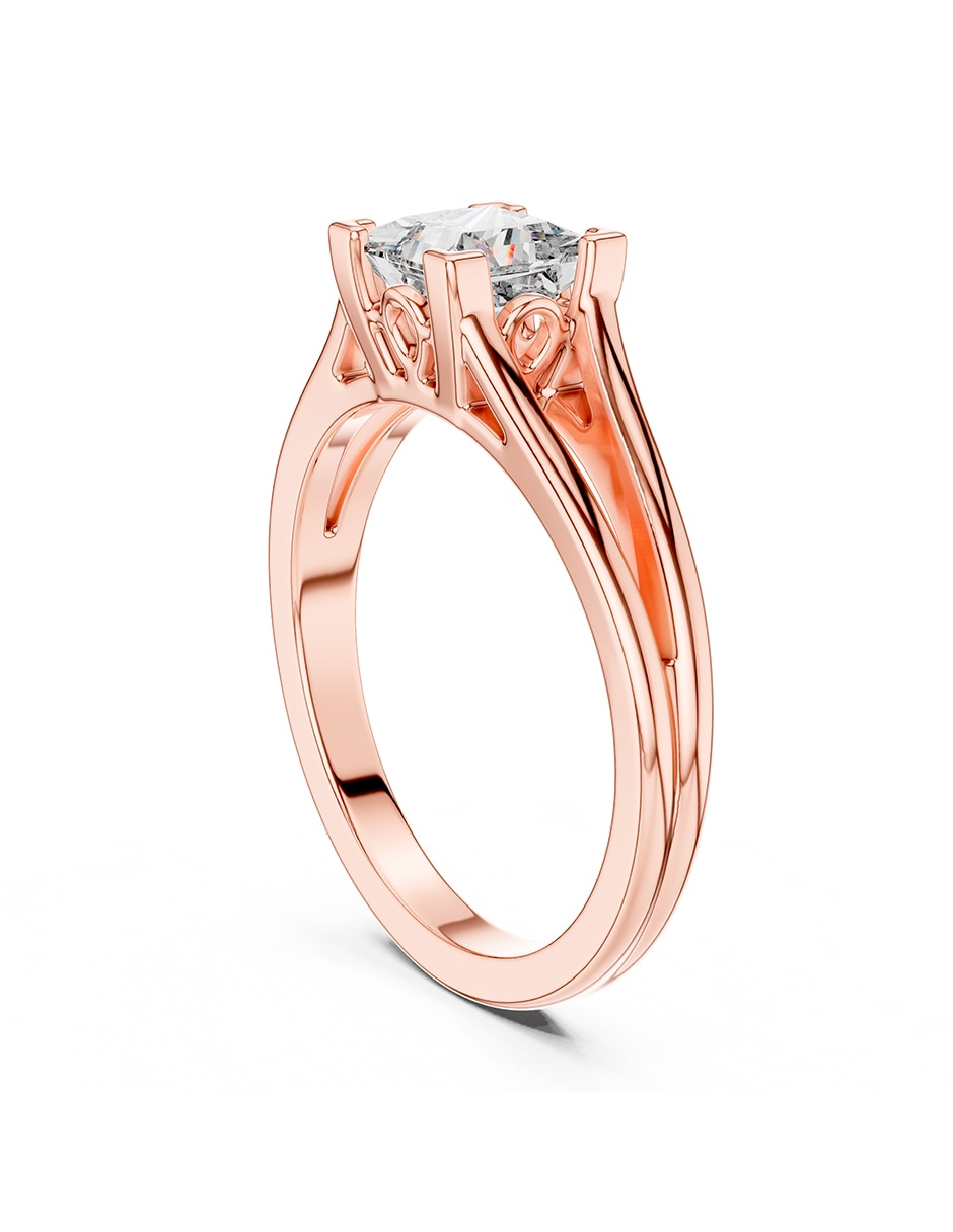 Anillo de compromiso de oro 14 k 3