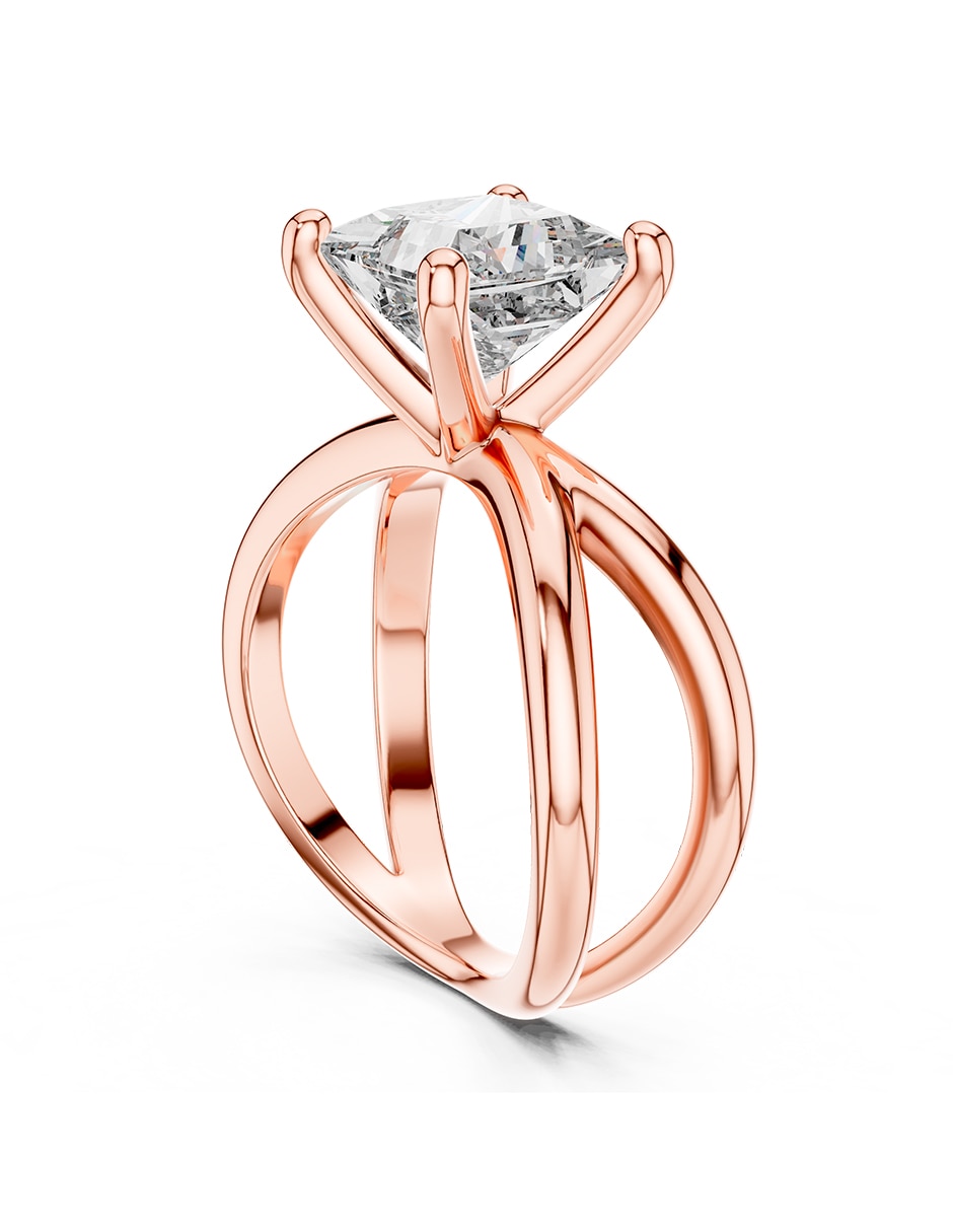 Anillo de compromiso de oro 9 k 4