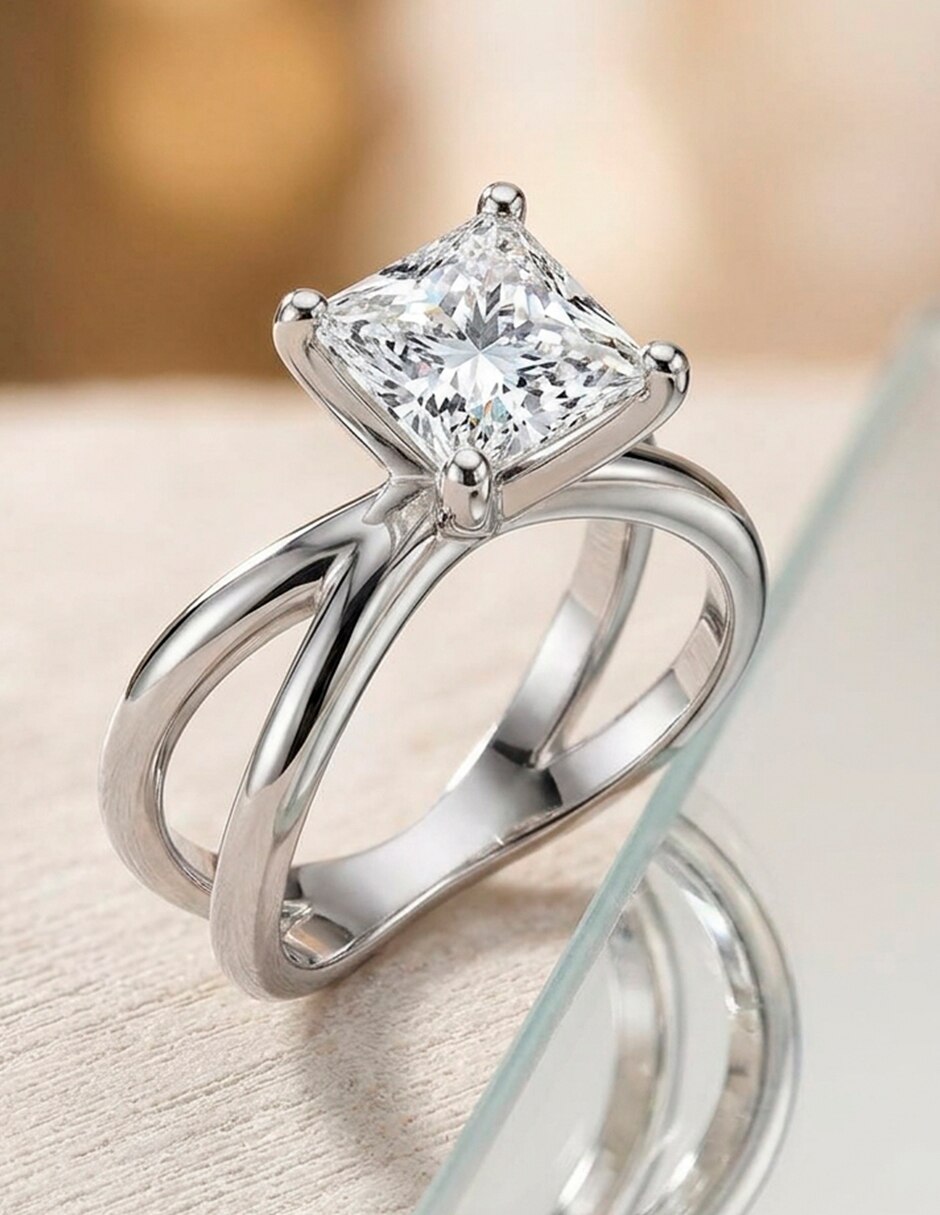 Anillo de compromiso de oro 9 k 8