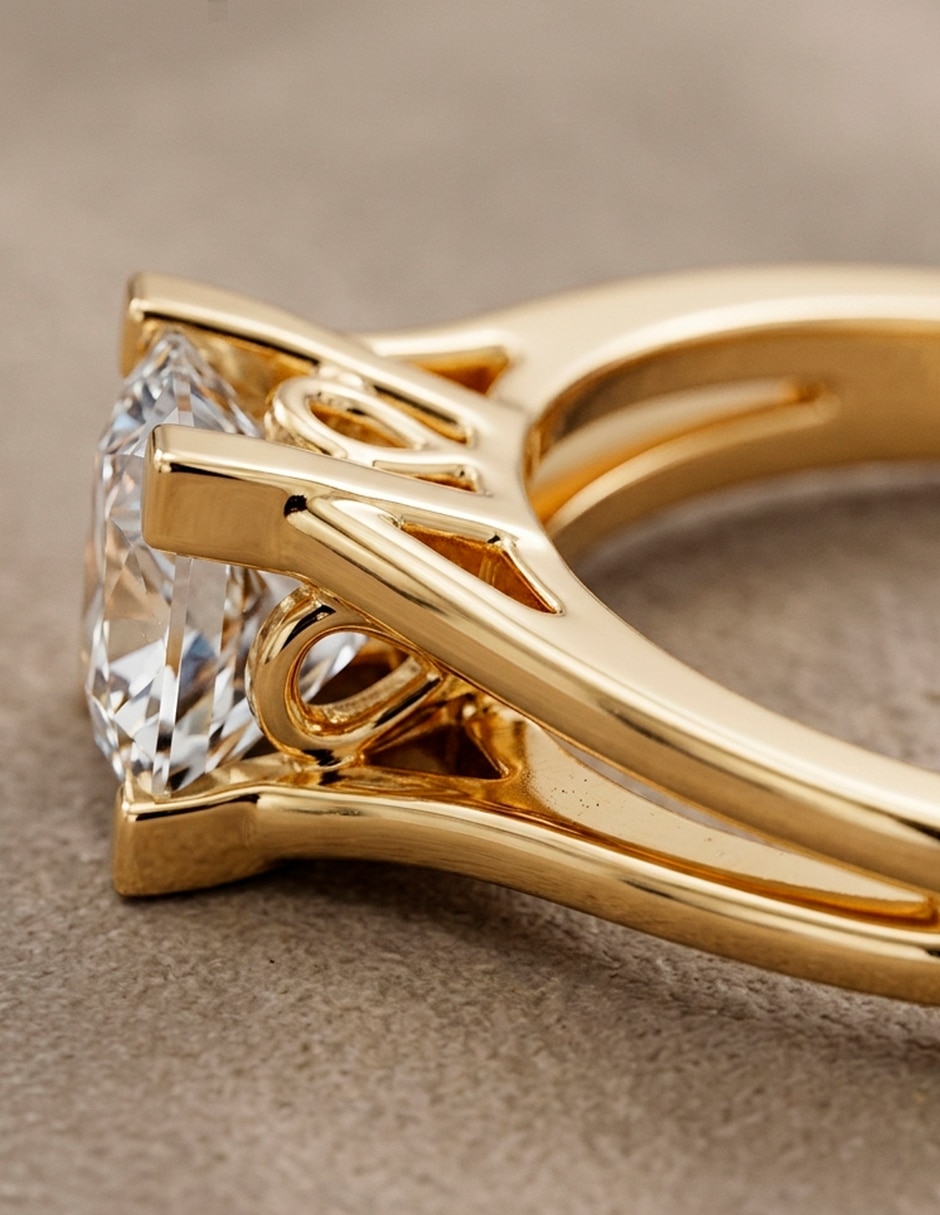 Anillo de compromiso de oro 9 k 9