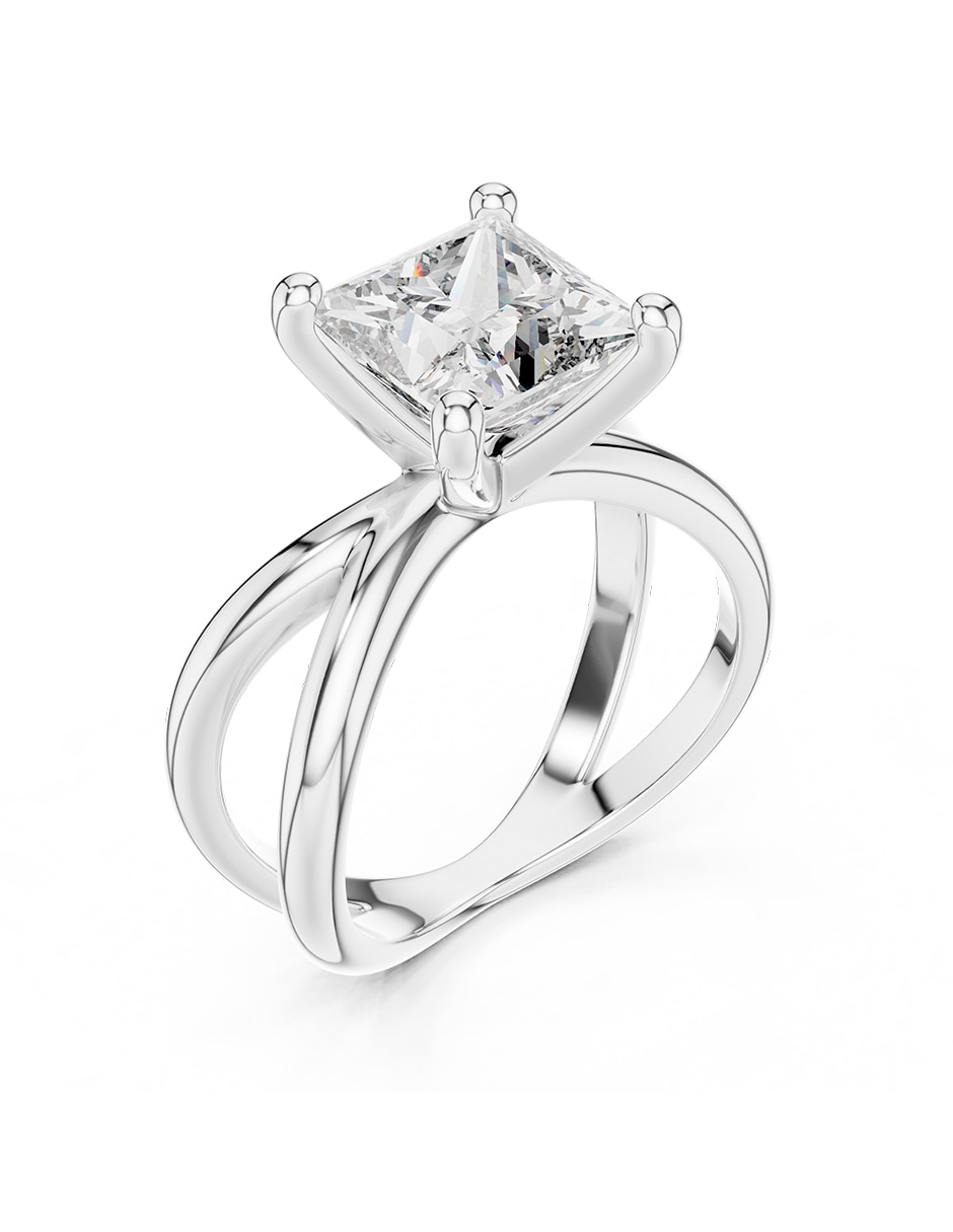 Anillo de compromiso de oro 18 k 2