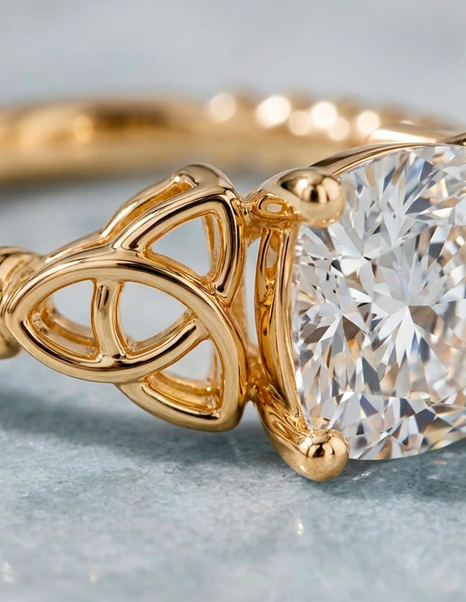 Anillo de compromiso de oro 18 k 6