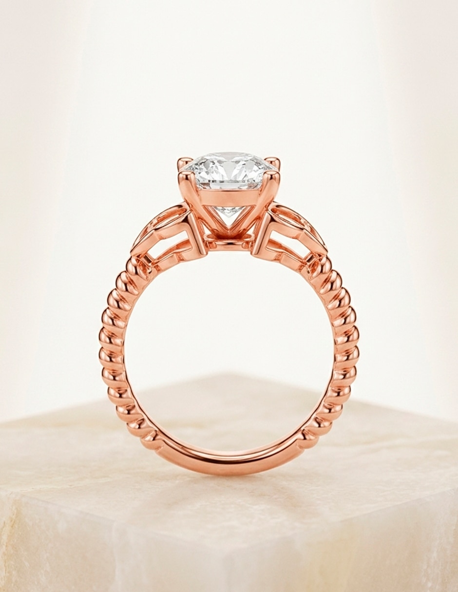 Anillo de compromiso de oro 18 k 7