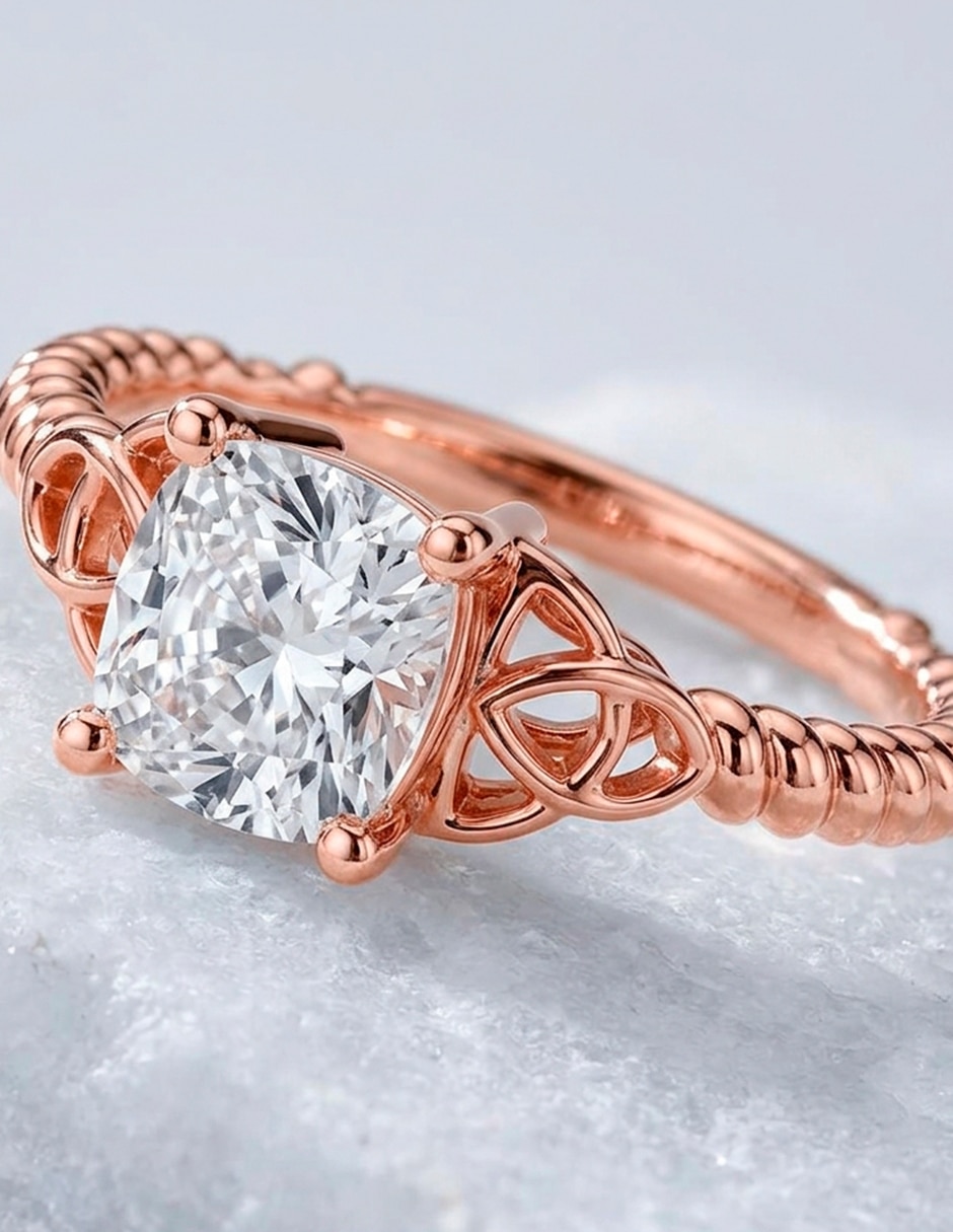 Anillo de compromiso de oro 18 k 8