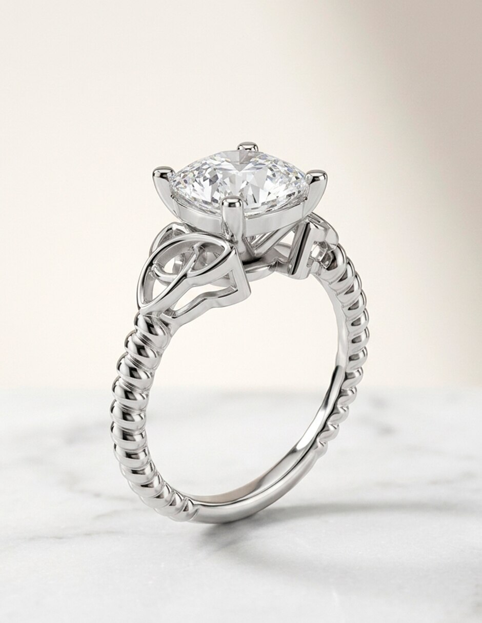 Anillo de compromiso de oro 9 k 7