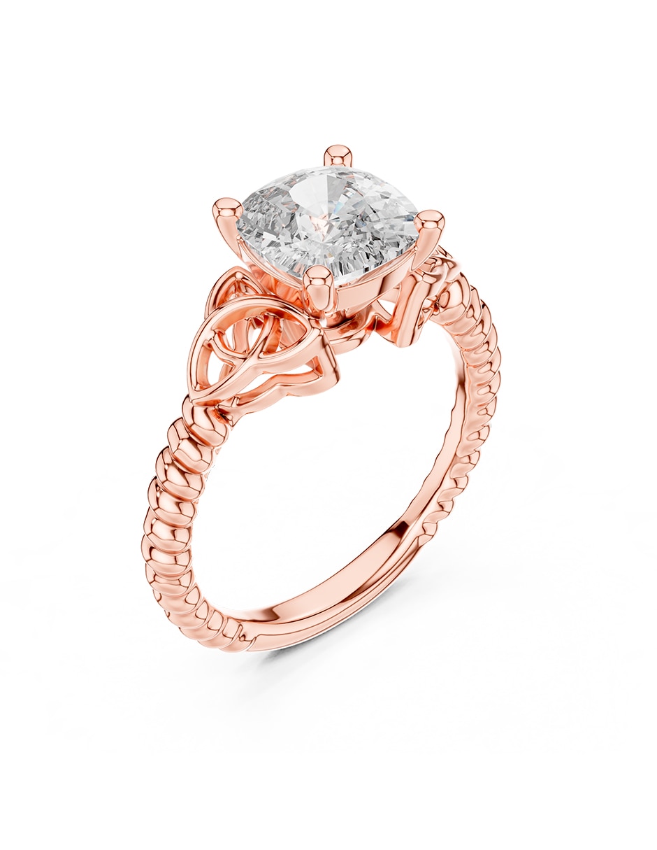Anillo de compromiso de oro 14 k 2