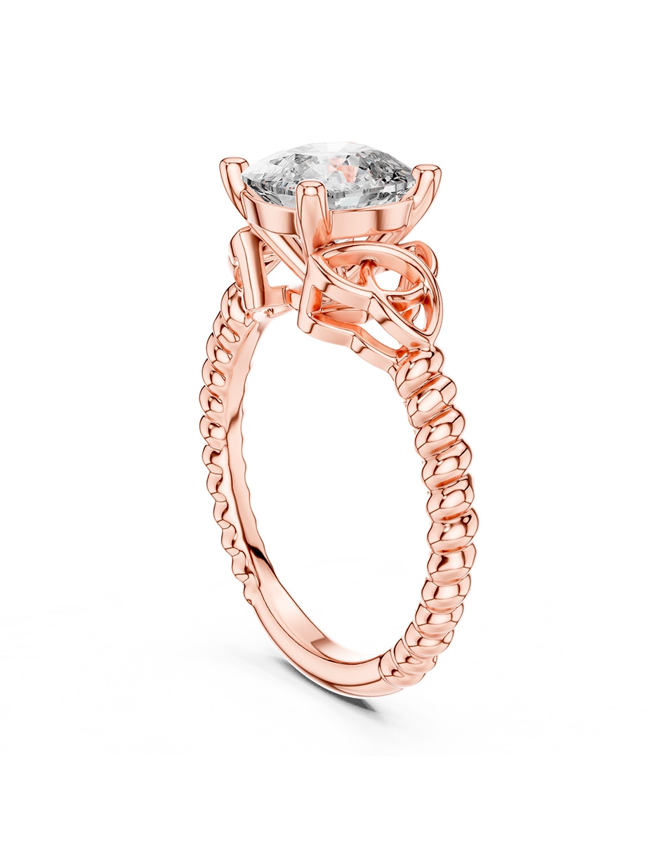Anillo de compromiso de oro 14 k 4