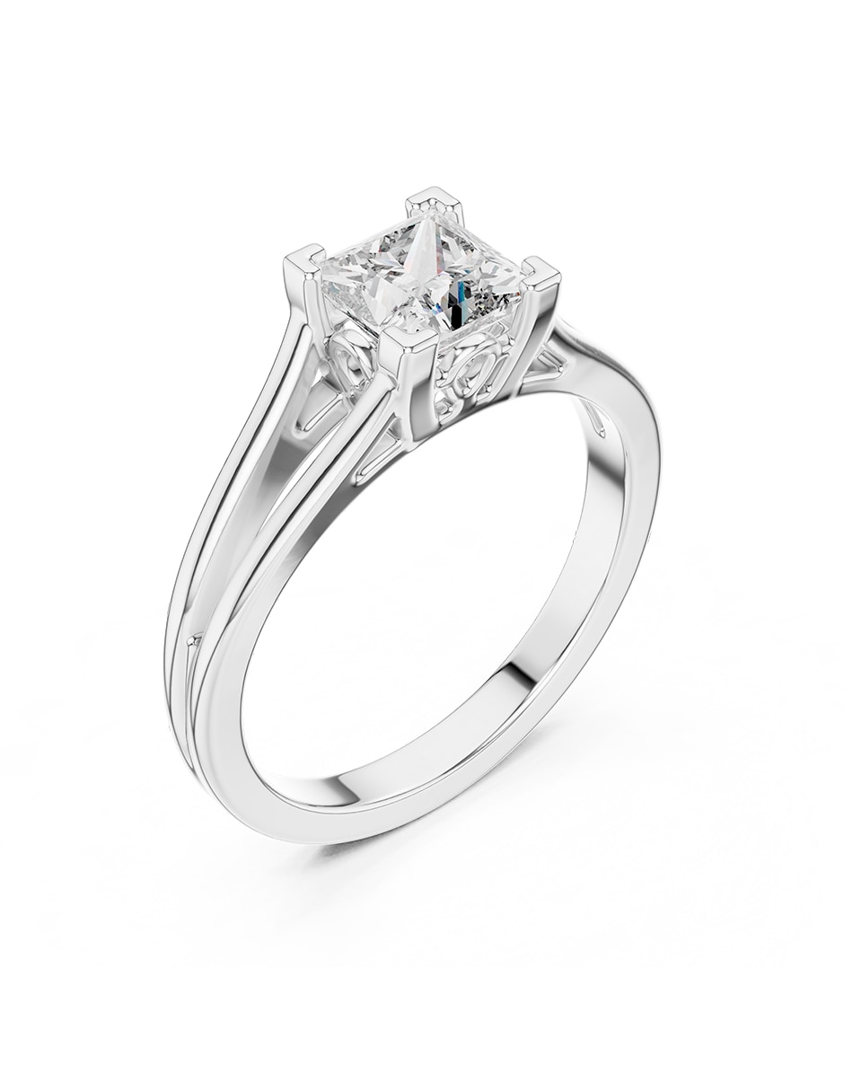 Anillo de compromiso de oro 14 k 2