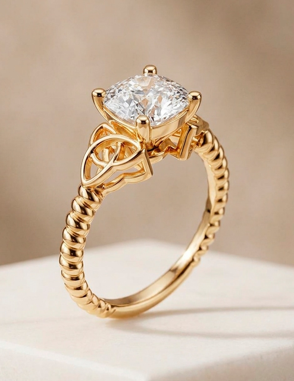 Anillo de compromiso de oro 9 k Amore Mio
