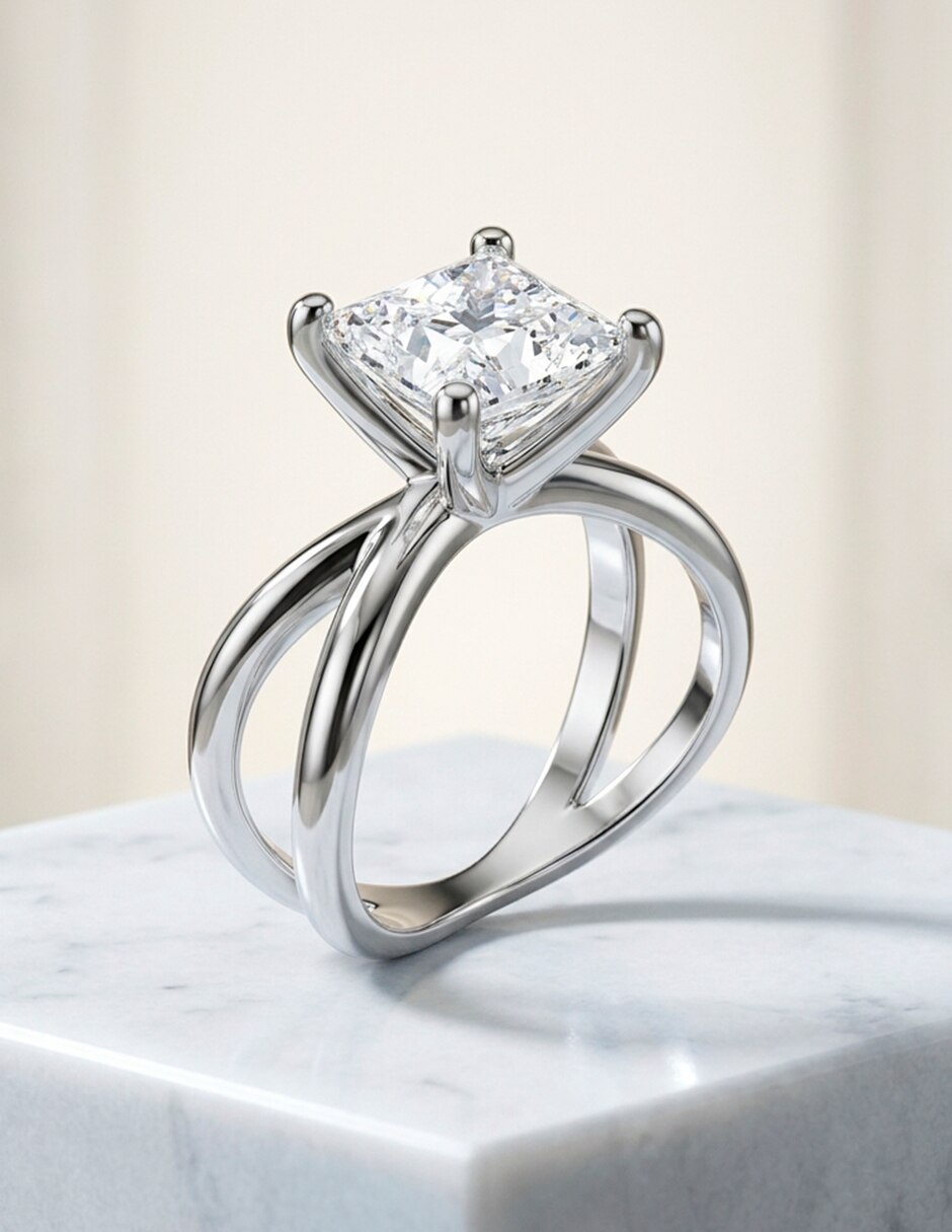 Anillo de compromiso de Oro 18 k Amore Mio! Diamante de laboratorio 10