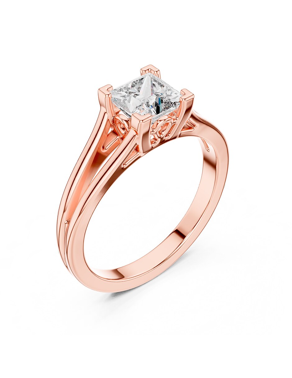Anillo de compromiso de oro 18 k 2