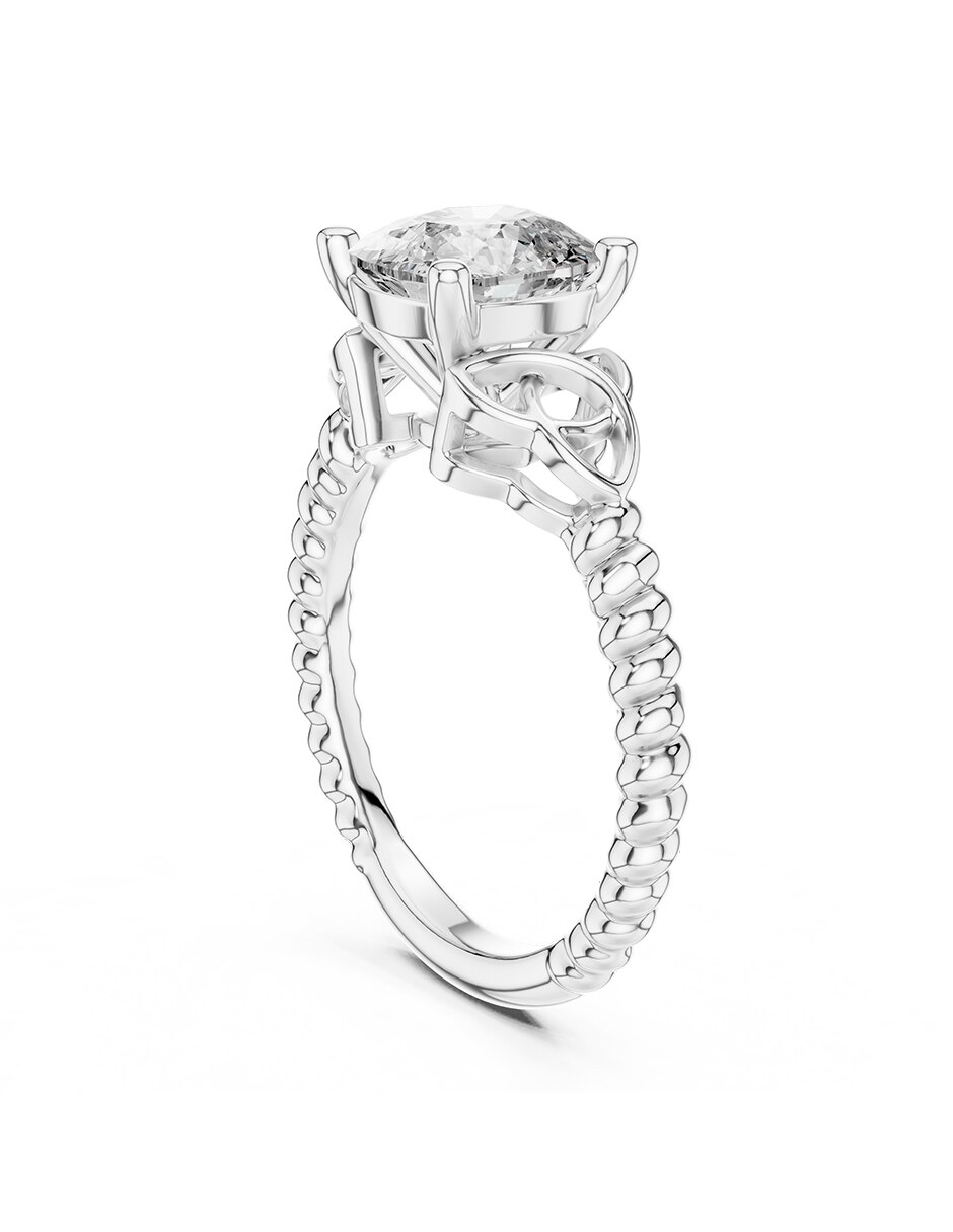 Anillo de compromiso de oro 14 k 3