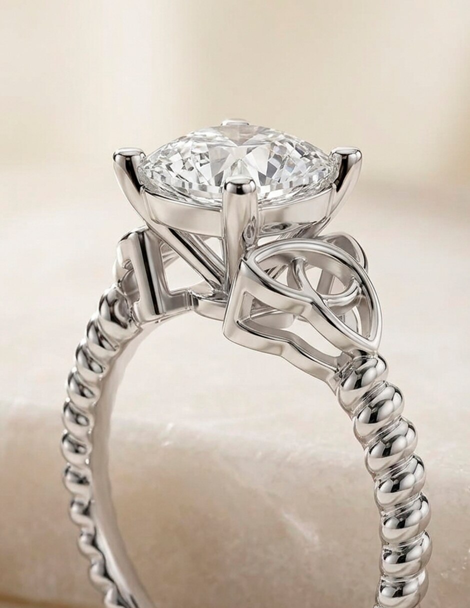 Anillo de compromiso de oro 14 k 6