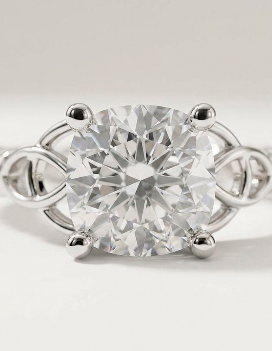 Anillo de compromiso de oro 14 k 10