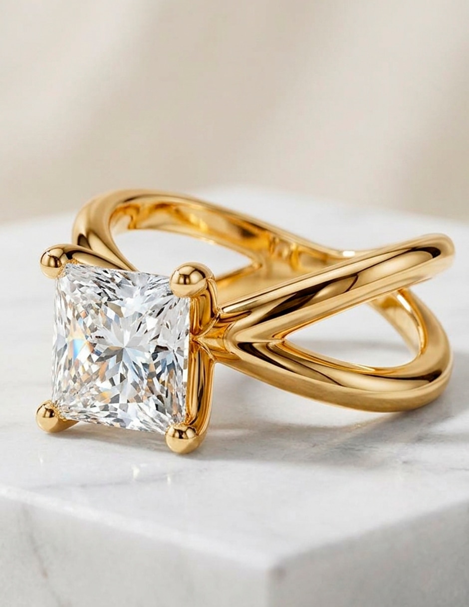 Anillo de compromiso de oro 18 k Amore Mio