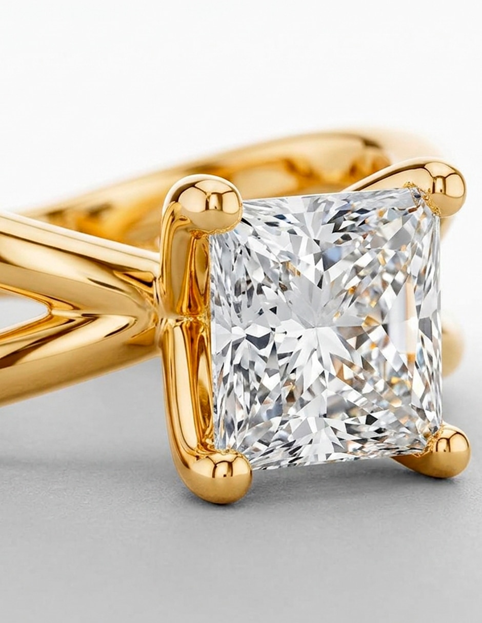 Anillo de compromiso de oro 9 k Amore Mio zirconia cúbica