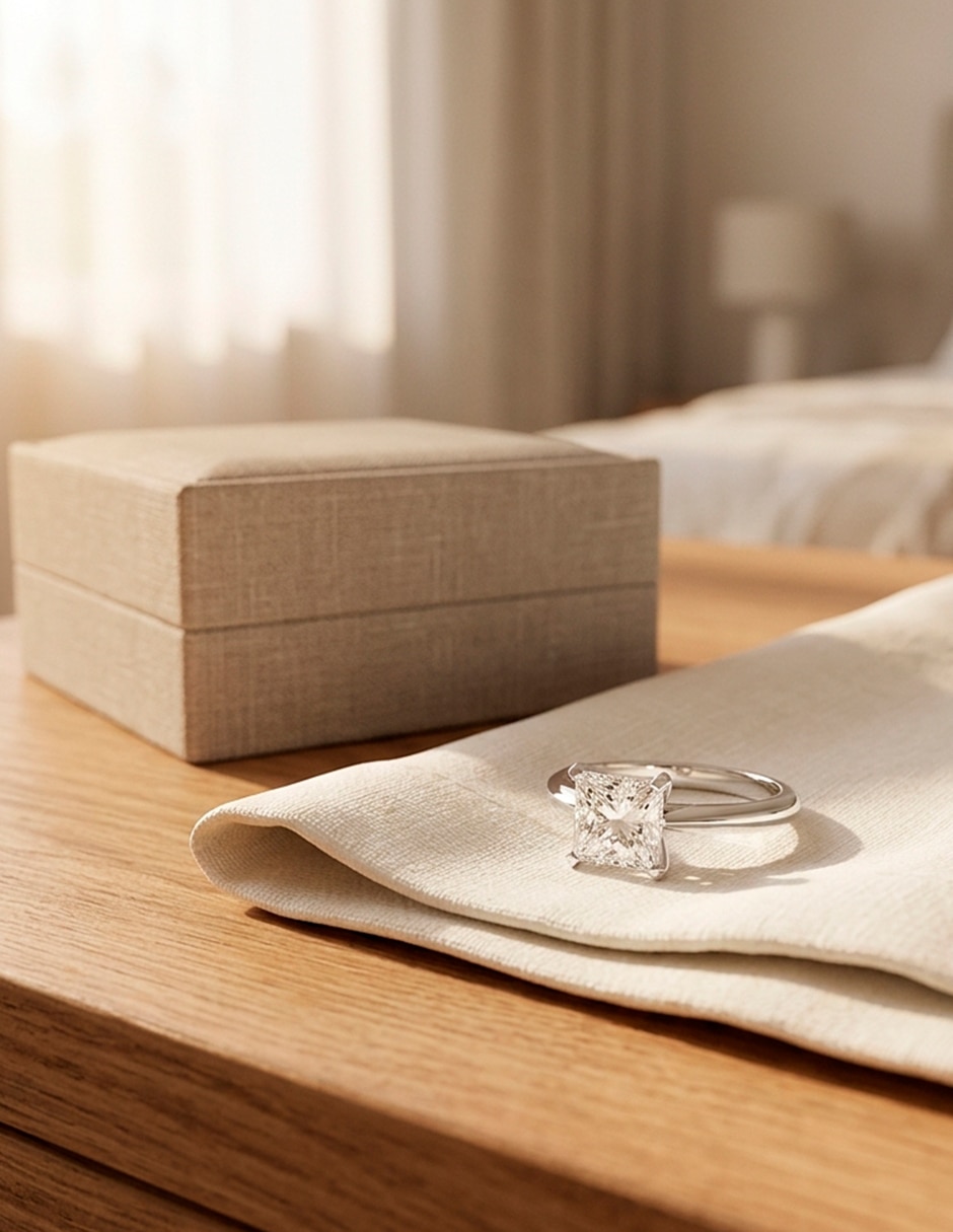 Anillo de compromiso de oro 9 k 6