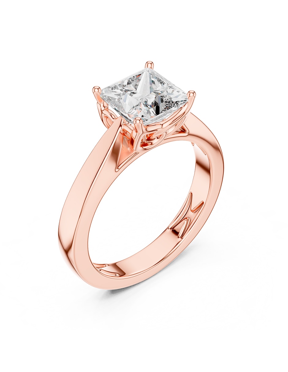 Anillo de compromiso de oro 14 k 8