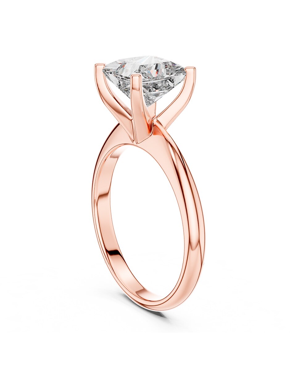 Anillo de compromiso de oro 18 k zirconia cúbica 3