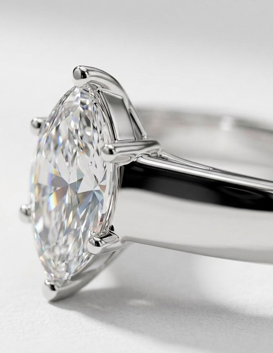 Anillo de compromiso de oro 18 k zirconia cúbica 8