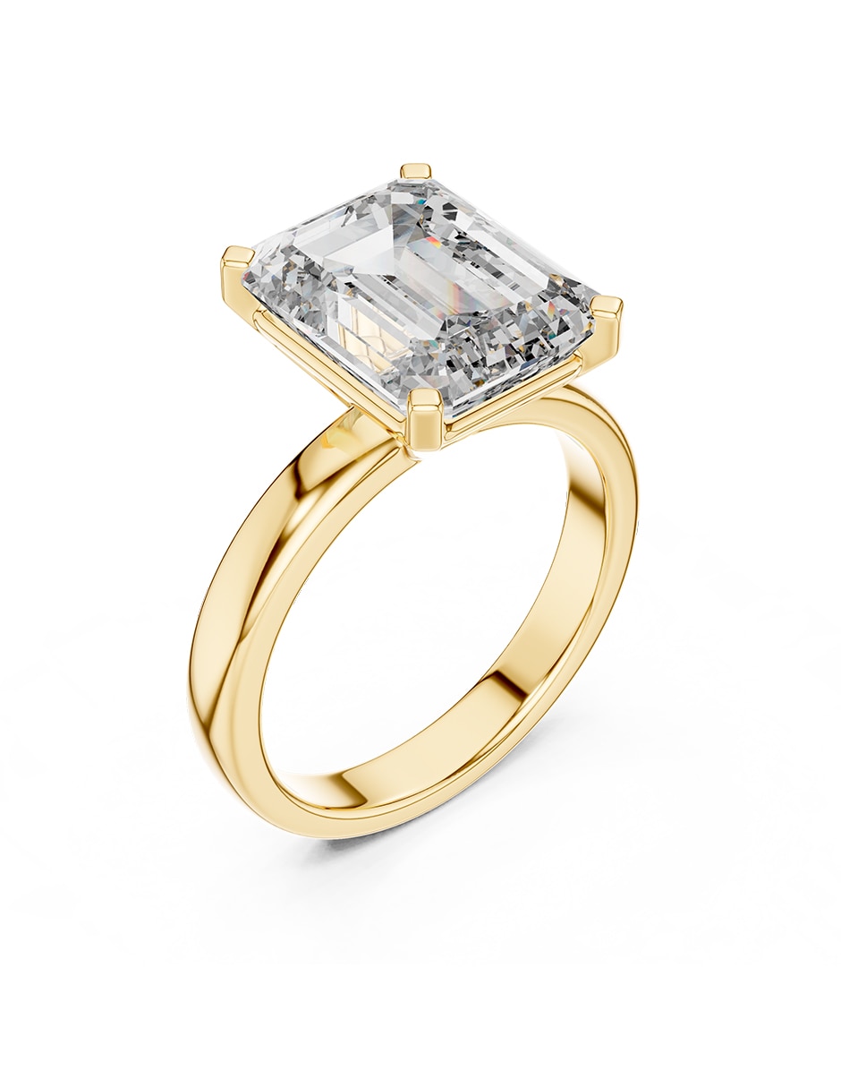 Anillo de compromiso de oro 14 k zirconia cúbica 2