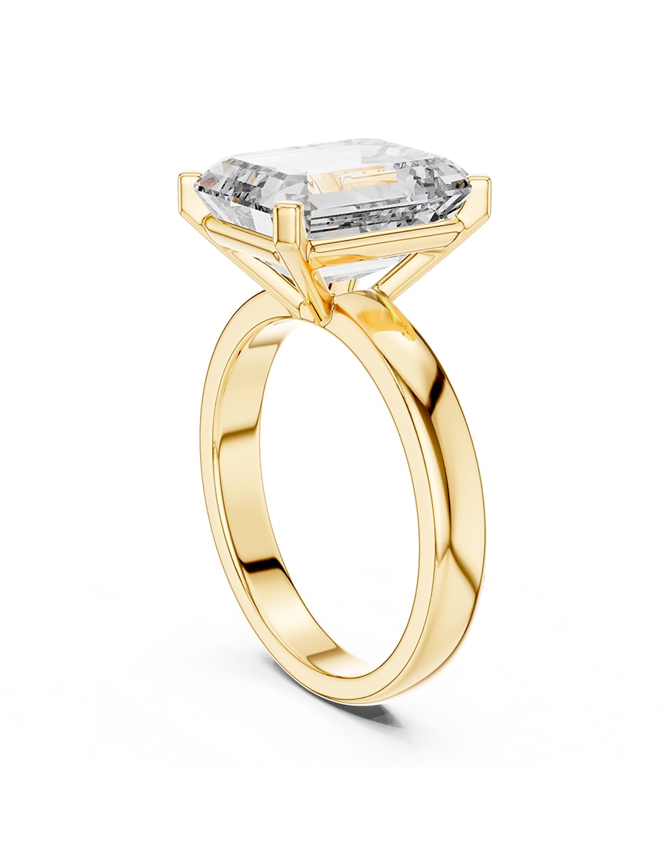 Anillo de compromiso de oro 14 k zirconia cúbica 3
