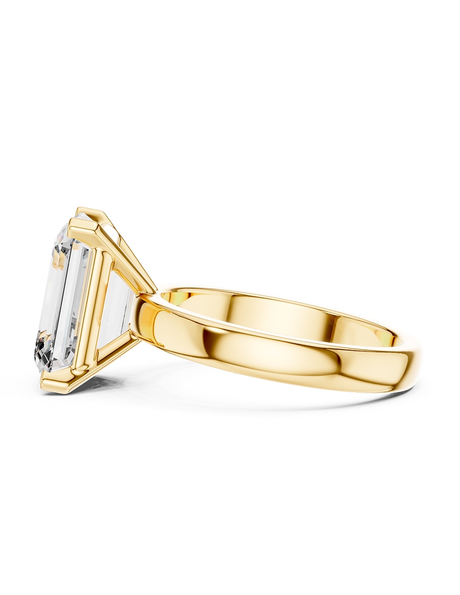 Anillo de compromiso de oro 14 k zirconia cúbica 5