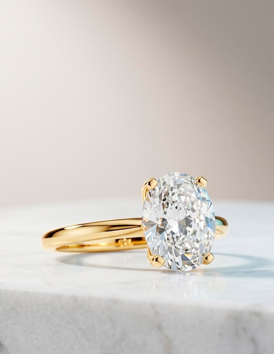 Anillo de compromiso de oro 9 k zirconia cúbica 6