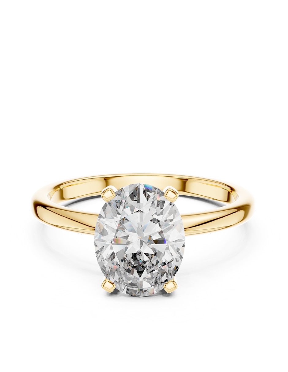 Anillo de compromiso de oro 9 k zirconia cúbica