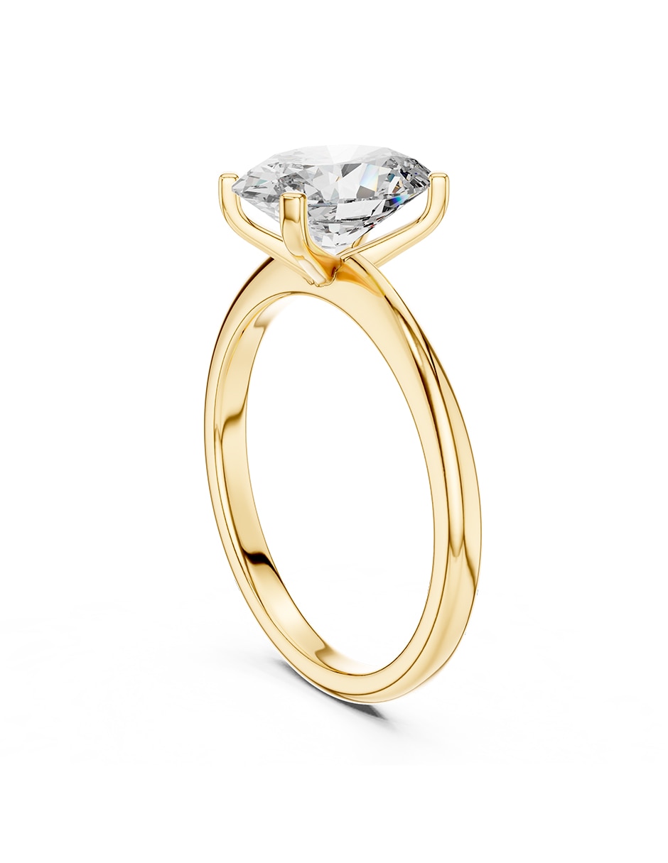 Anillo de compromiso de oro 9 k amore mio zirconia cúbica