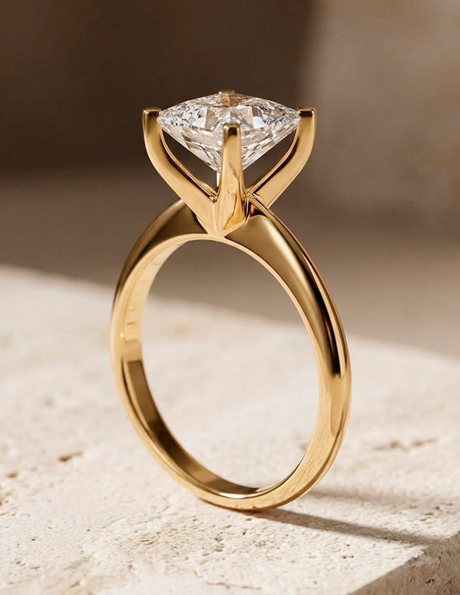 Anillo de compromiso de oro 14 k Amore Mio