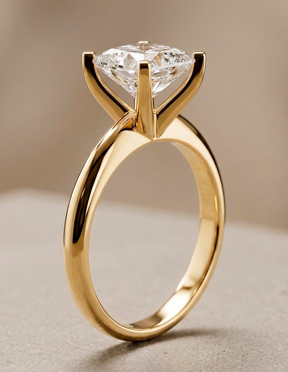 Anillo de compromiso de oro 14 k Amore Mio