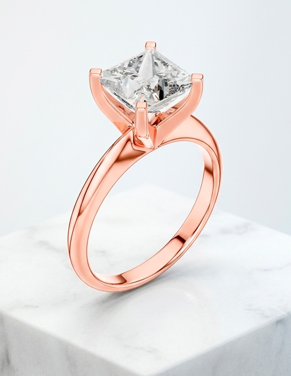 Anillo de compromiso de oro 14 k 8
