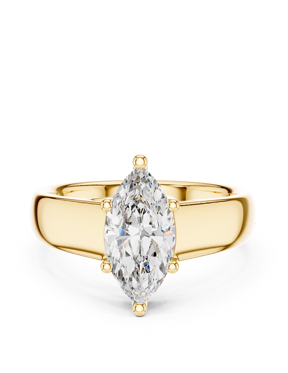 Anillo de compromiso de oro 14 k 1
