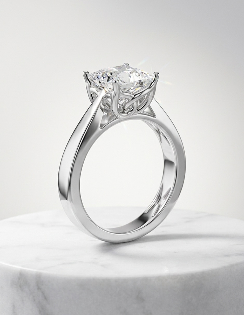 Anillo de compromiso de oro 9 k 7
