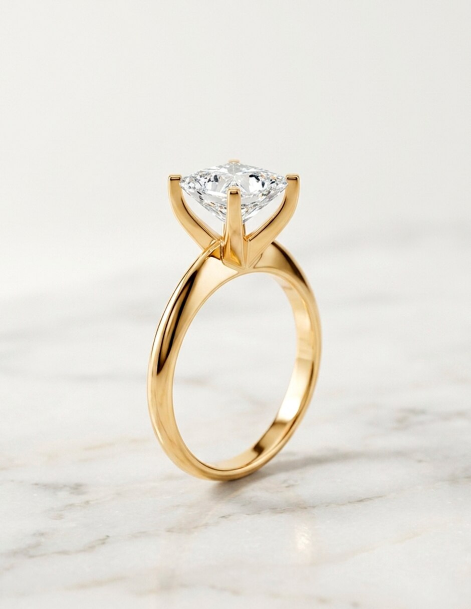 Anillo de compromiso de oro 14 k Amore Mio