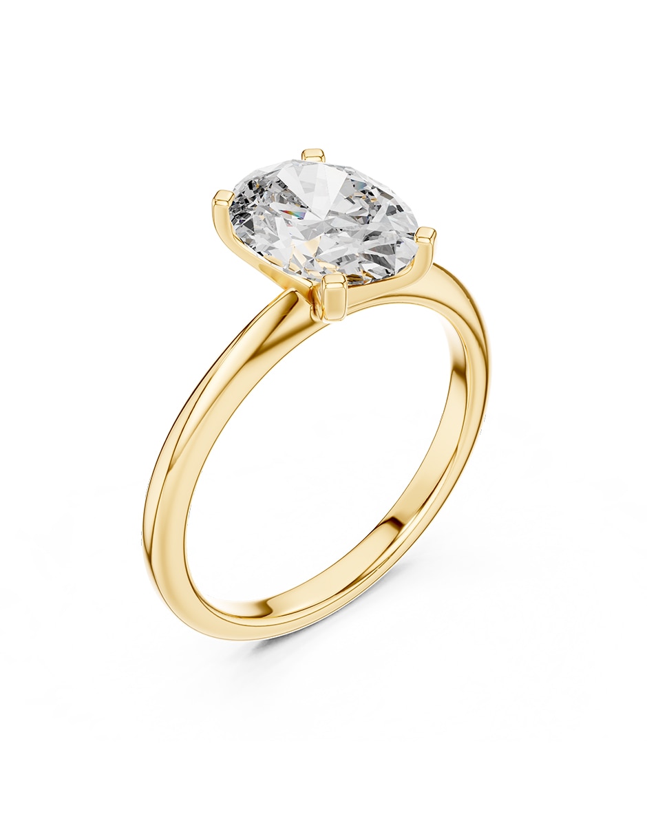 Anillo de compromiso de oro 18 k zirconia cúbica 2