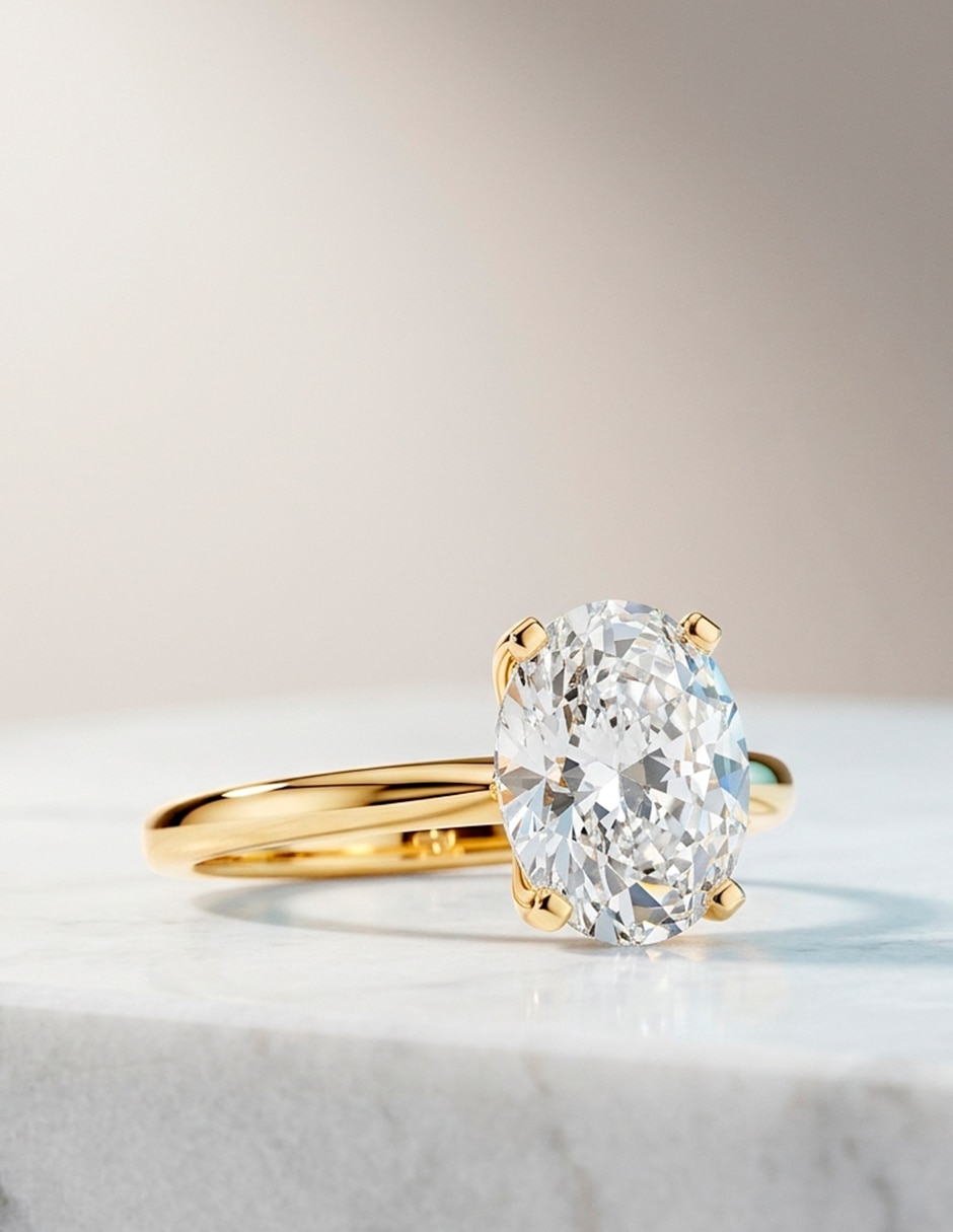 Anillo de compromiso de oro 18 k zirconia cúbica 6