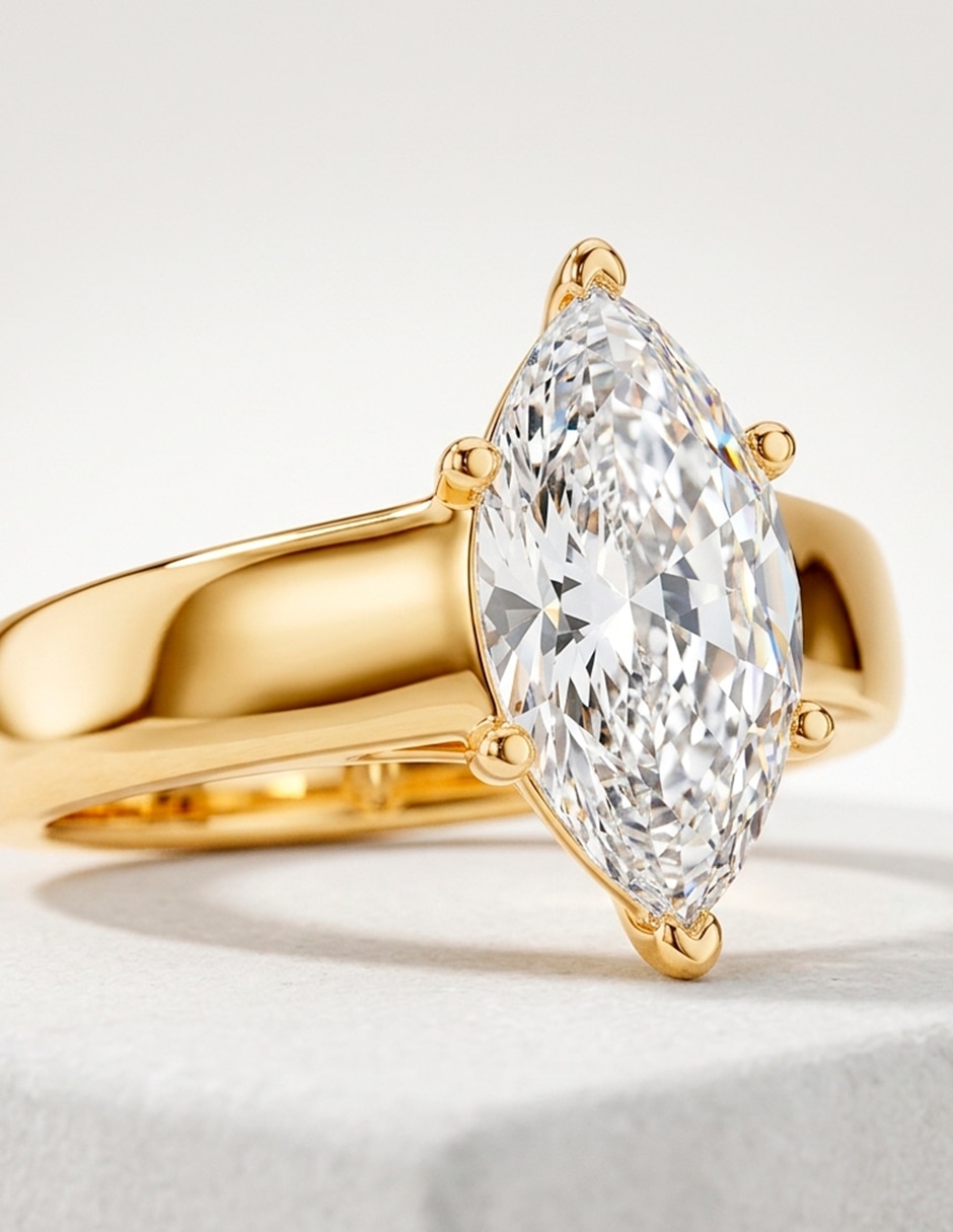Anillo de compromiso de oro 14 k Amore Mio