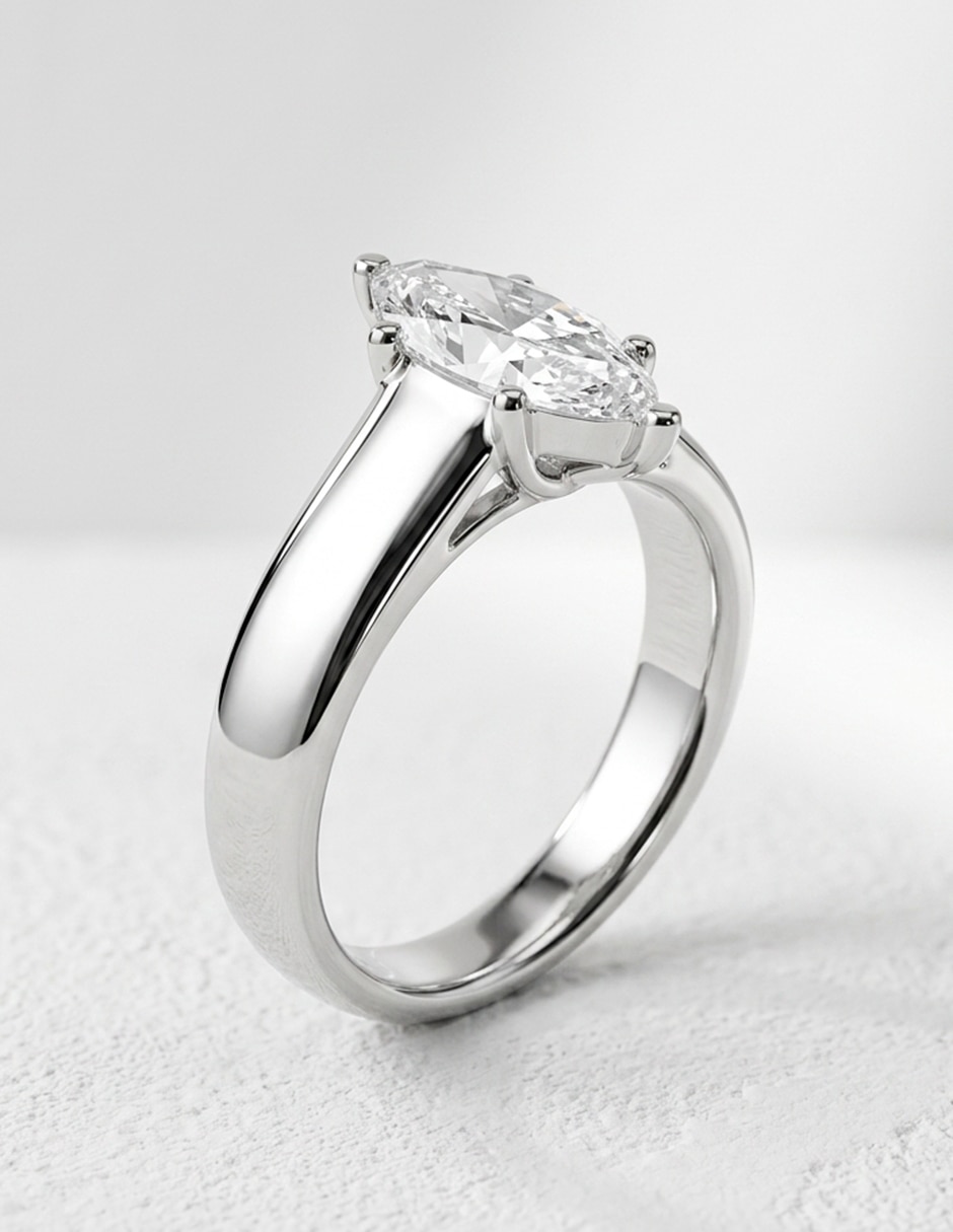 Anillo de compromiso de oro 14 k 6