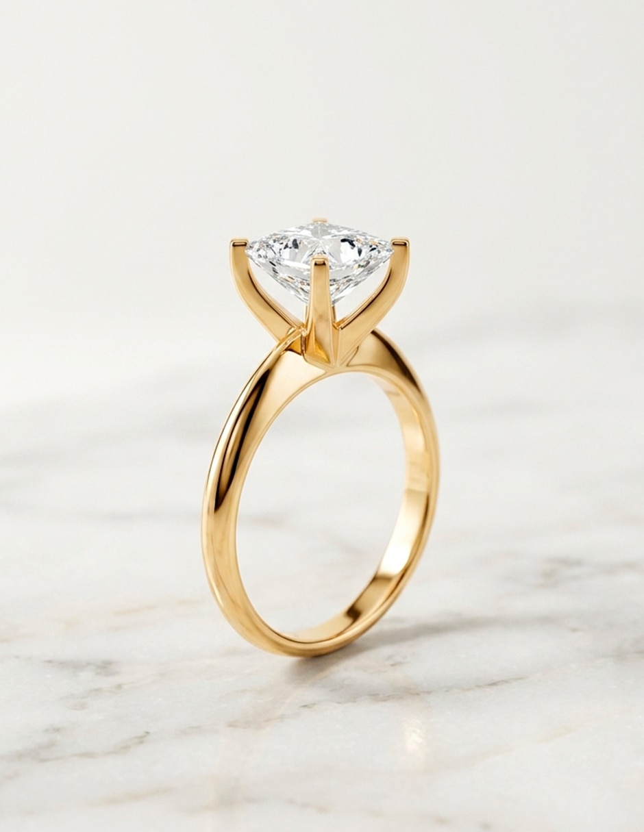 Anillo de compromiso de oro 14 k Amore Mio