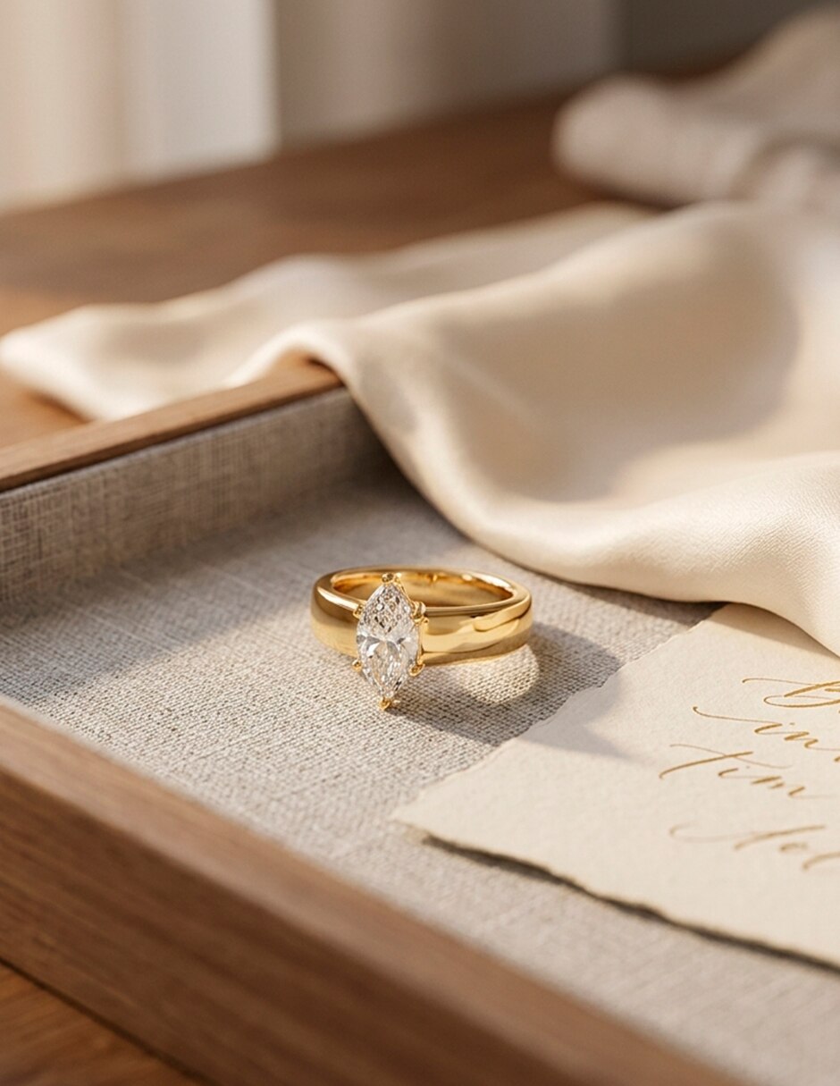 Anillo de compromiso de oro 9 k Amore Mio