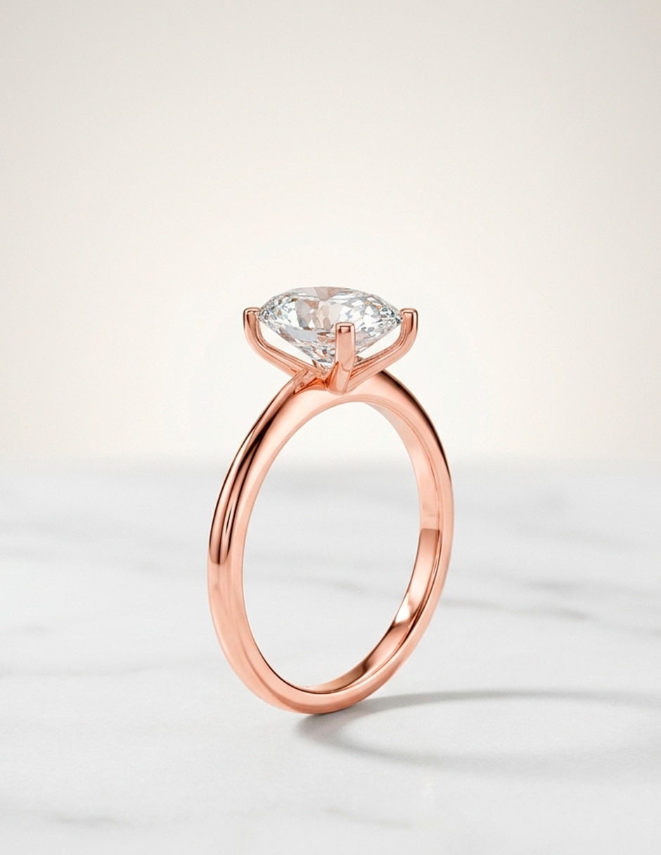 Anillo de compromiso de oro 9 k 6