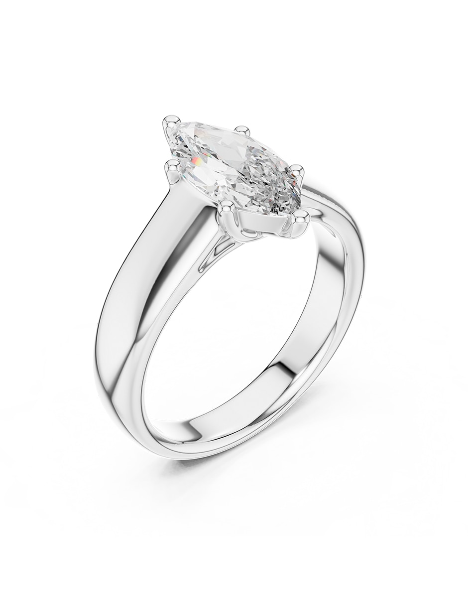 Anillo de compromiso de oro 18 k 2