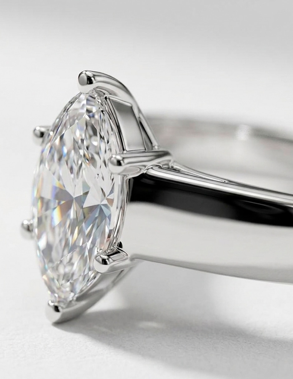 Anillo de compromiso de oro 18 k 8