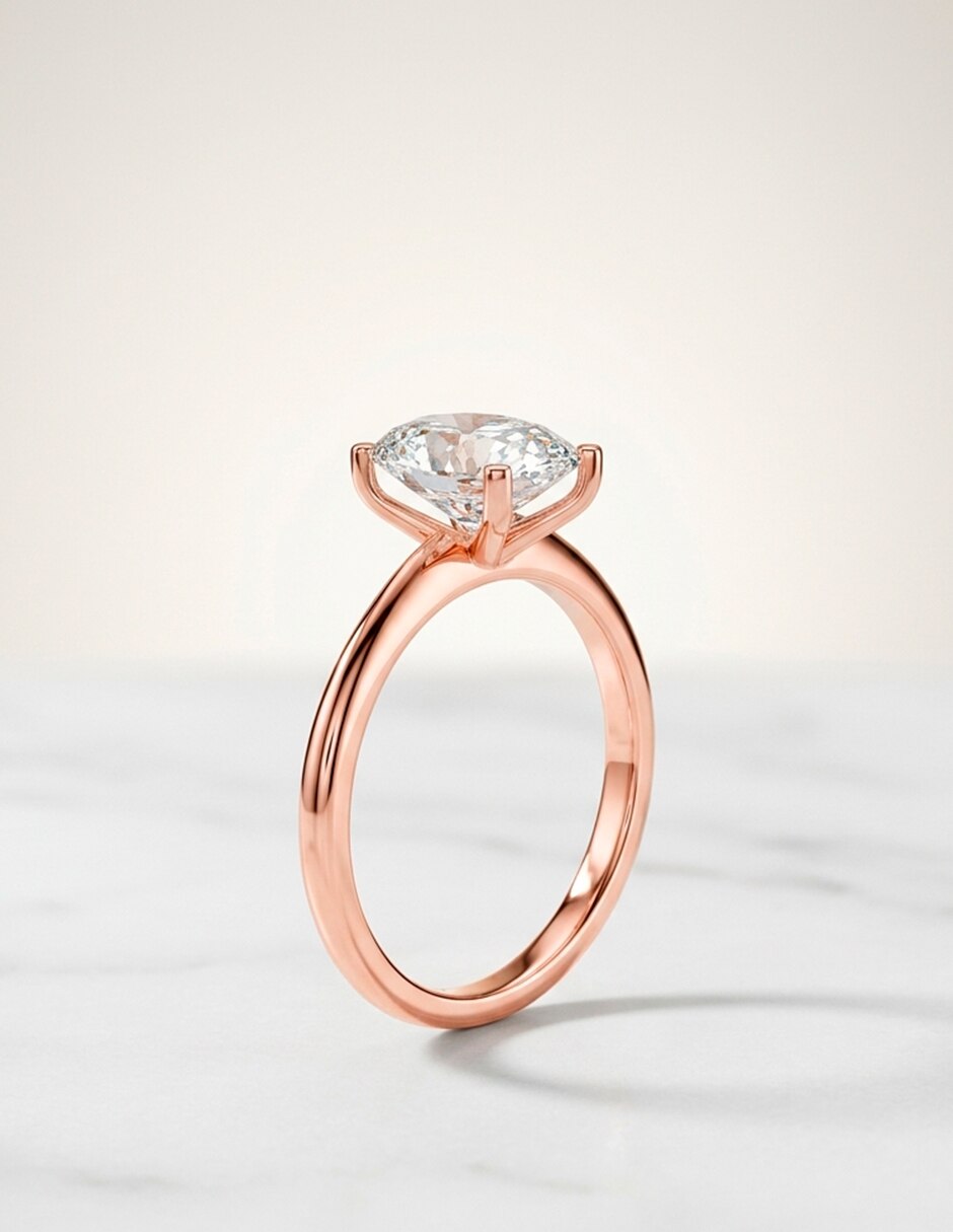Anillo de compromiso de oro 14 k 6
