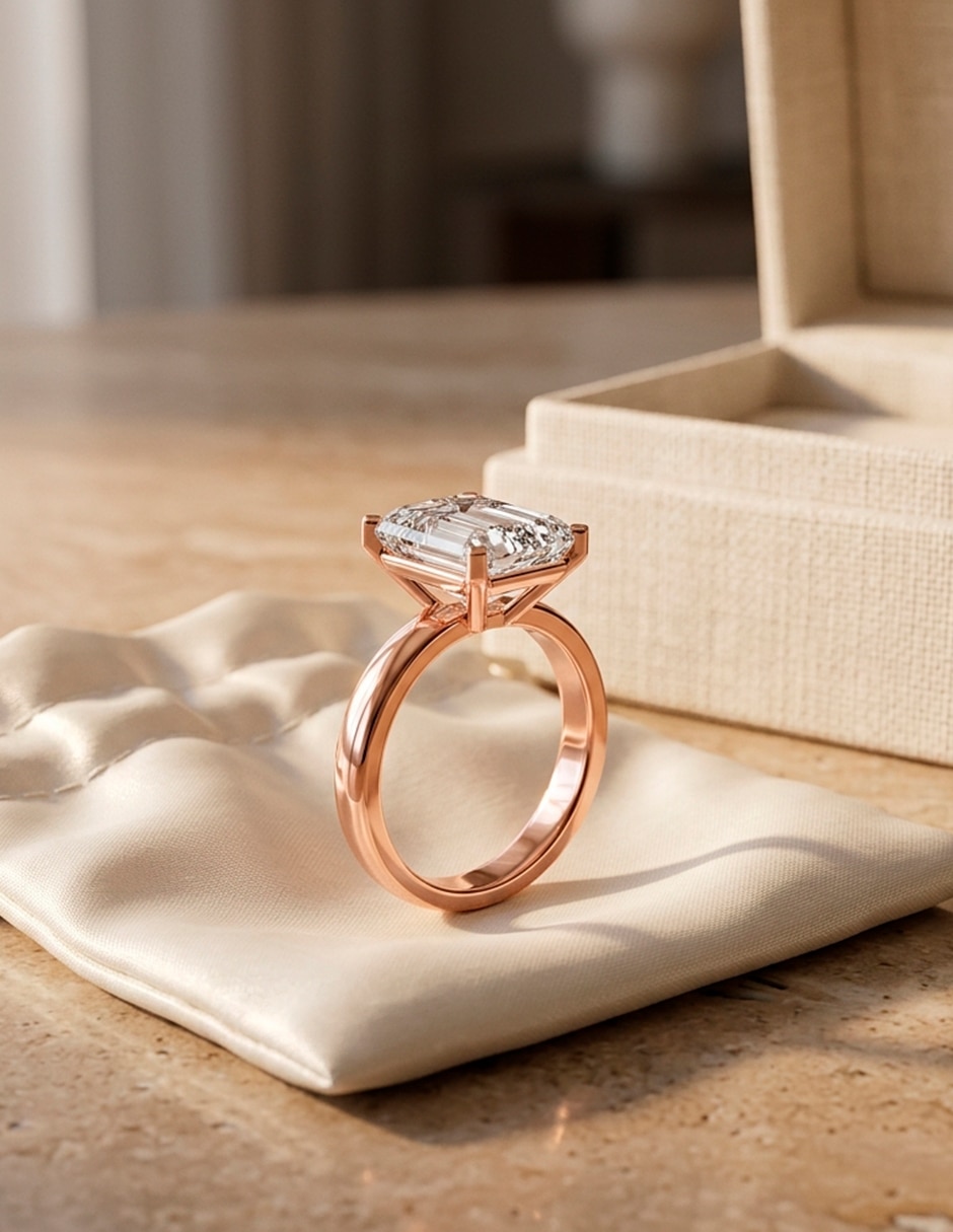 Anillo de compromiso de oro 14 k 8