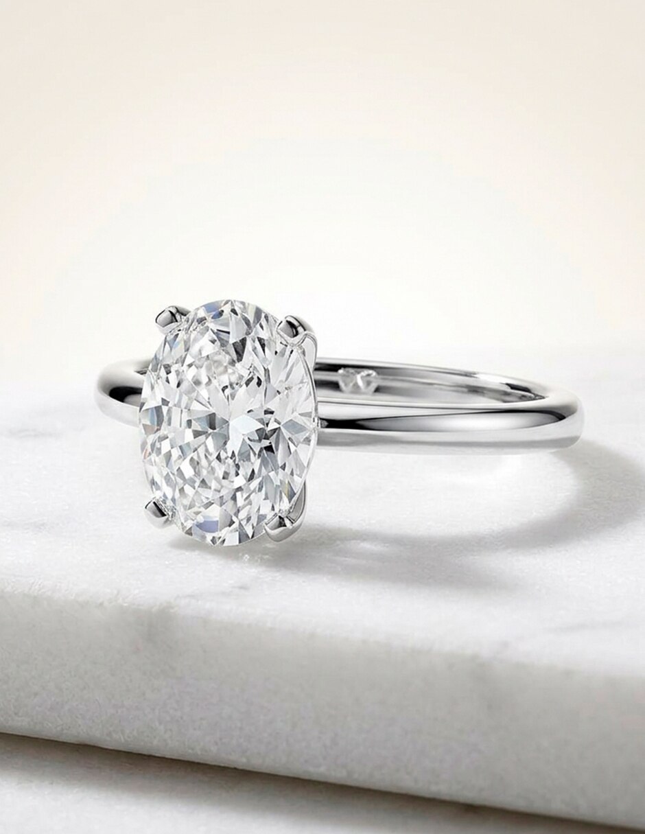 Anillo de compromiso de oro 14 k 7